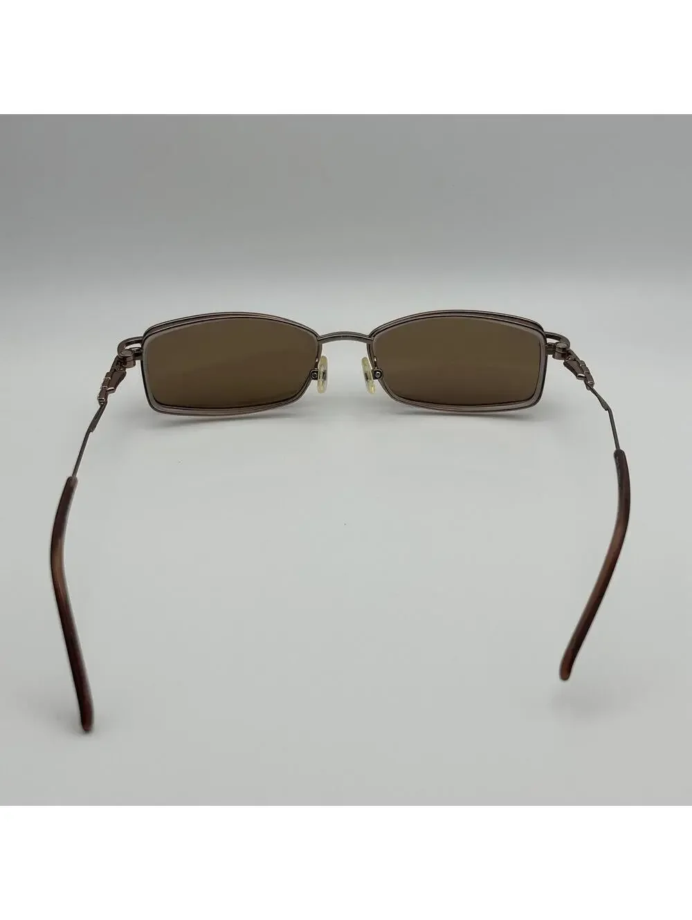 Takumi Rectangular Metal Prescription Glasses Frame with Clip-On Sunglasses
